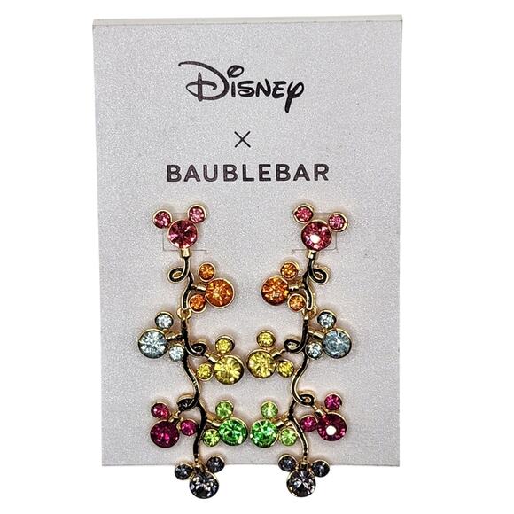 BaubleBar Jewelry - NWOT Disney x Baublebar Rainbow Mickey Lights Earrings